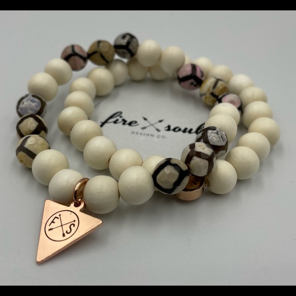 Gemstone bracelet set - Picture 1 of 3